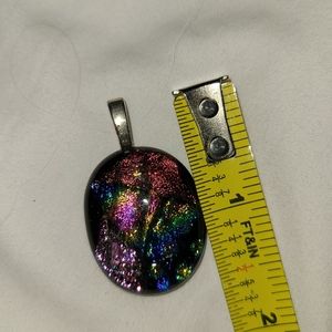 Authentic dichroic glass pendant